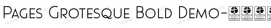 Pages Grotesque Bold Demo字体转换